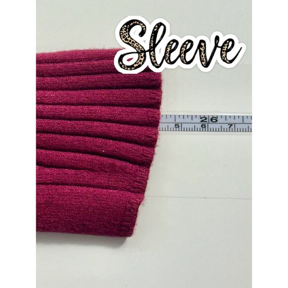 Express Ribbed Zip Front Sweater M Burgundy Stretch Long Sleeve Knit Top - Picture 12 of 13